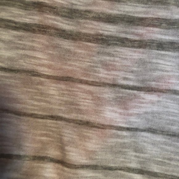 Loose Fit Crew Neck Striped Tee, Size Large - Picture 4 of 4